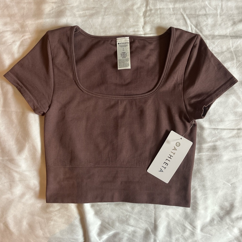 Athleta Aurora seamless short sleeve top NWT